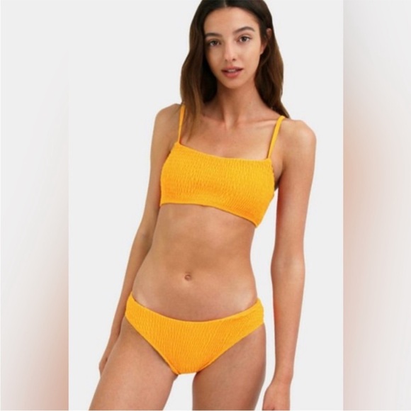 Mosmann Australia Havana Ribbed / Smocked Bikini, barbie pink , sz L - Picture 2 of 11